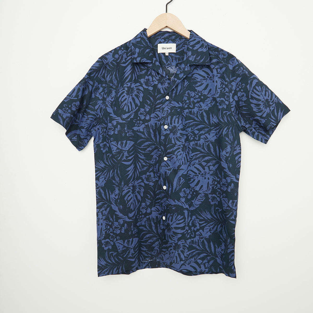 Short Sleeve Patch Pocket Shirt with Camp Collar