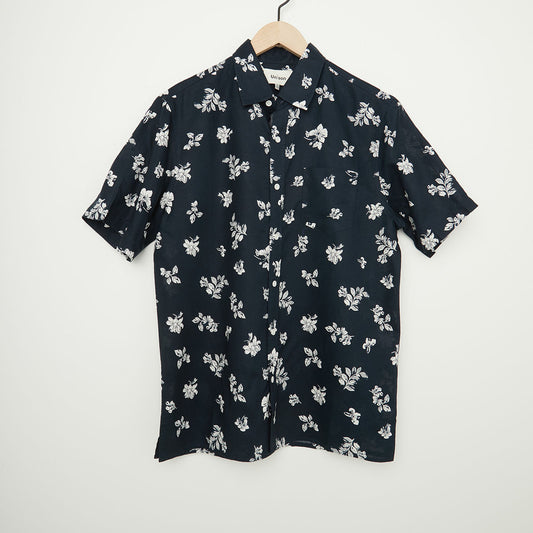 Short Sleeve Patch Pocket Shirt with Camp Collar